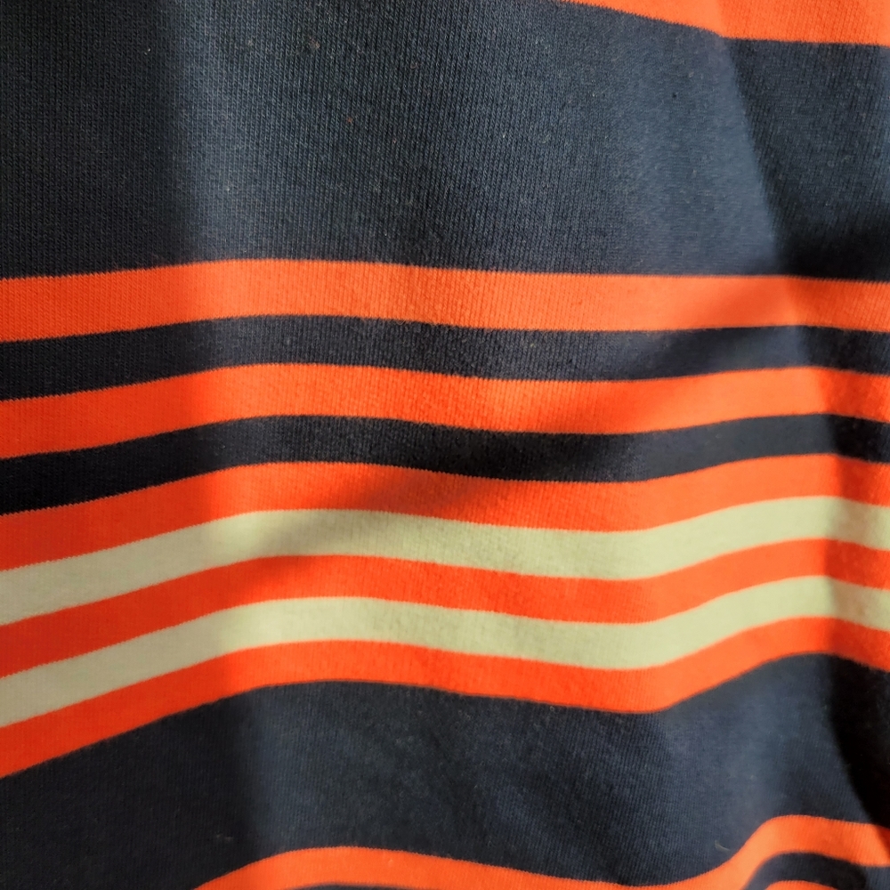 Merona Men's XL Quarter-Zip Shirt 100% Cotton Orange & Blue ~ Unisex FINAL PRICE - Picture 6 of 9